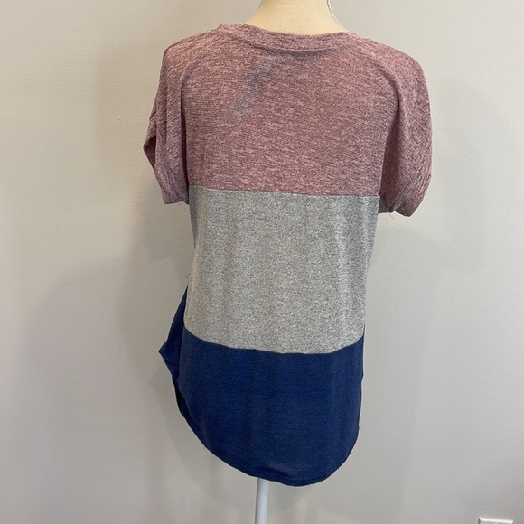 She + Sky Color Block Tee Top - Picture 3 of 5